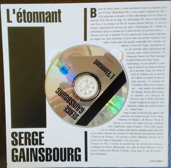 Serge Gainsbourg : L'Etonnant Serge Gainsbourg (N°3) (CD, Album, Ltd, Num, RM, 10 )