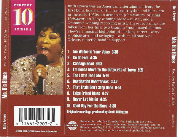 Ruth Brown : Ms. B's Blues (CD, Comp)