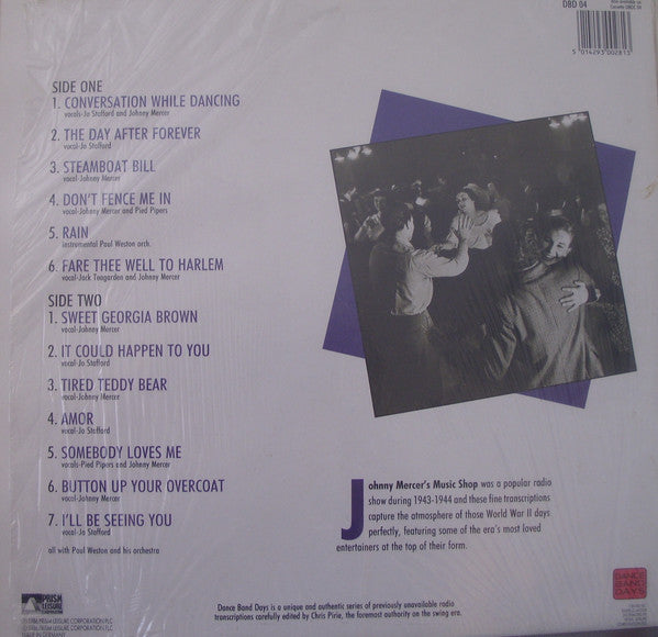 Johnny Mercer : Dance Band Days Johnny Mercer & His Music Shop Dont Fence Me In (LP)