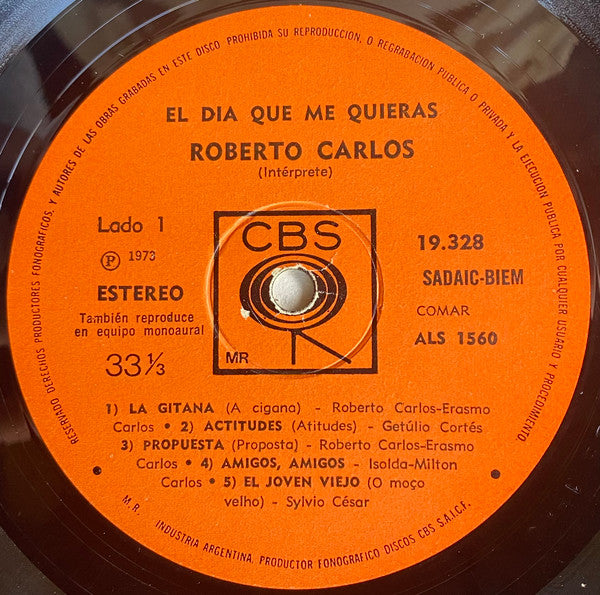 Roberto Carlos : El Dia Que Me Quieras (LP, Album)
