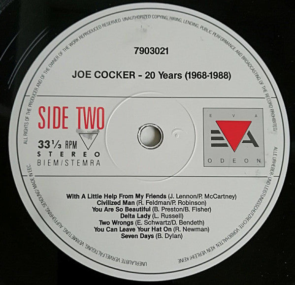 Joe Cocker : 20 Years (1968-1988) (LP, Comp)