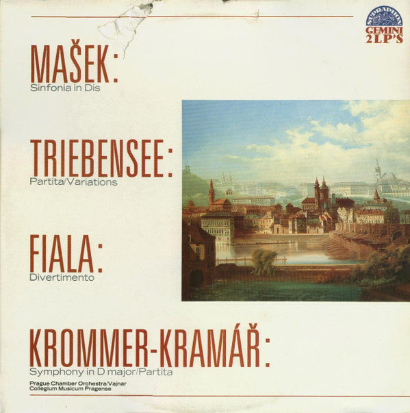 Václav Vincenc Mašek, Josef Triebensee, František Vincenc Kramář - Krommer, Josef Fiala (2), Prague Chamber Orchestra, Collegium Musicum Pragense : Sinfonia In Dis - Partita/Variations - Divertimento - Symphony In D Major/Partita (2xLP)