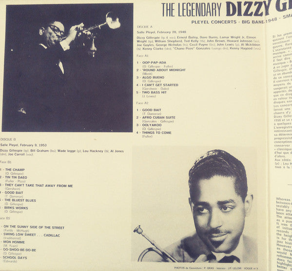 Dizzy Gillespie : Pleyel Concerts (2xLP, Comp, Gat)