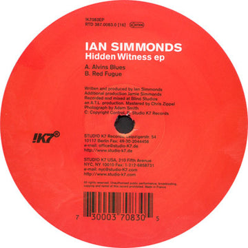 Ian Simmonds : Hidden Witness EP (12", EP)