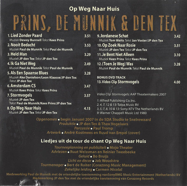 Kees Prins, Paul De Munnik & JP Den Tex : Op Weg Naar Huis (CD, Album, Enh)