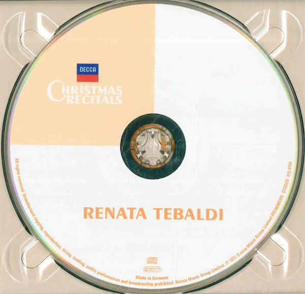 Renata Tebaldi : Christmas Festival (CD, Album)