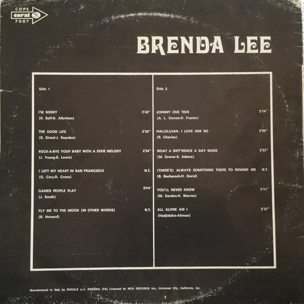 Brenda Lee : Brenda Lee (LP, Comp)