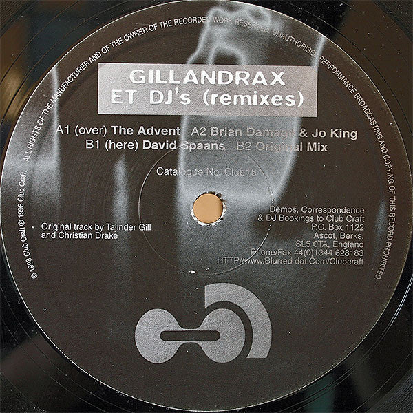 Gillandrax : ET DJ's (Remixes) (12")