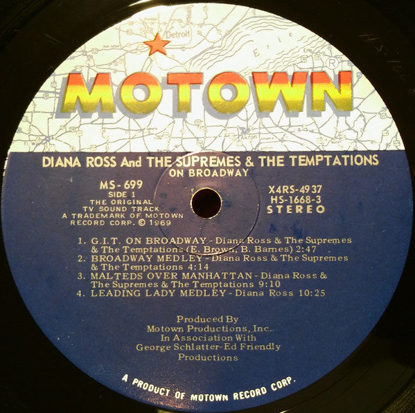 Diana Ross And The Supremes* & The Temptations : On Broadway (LP, Album, Gat)