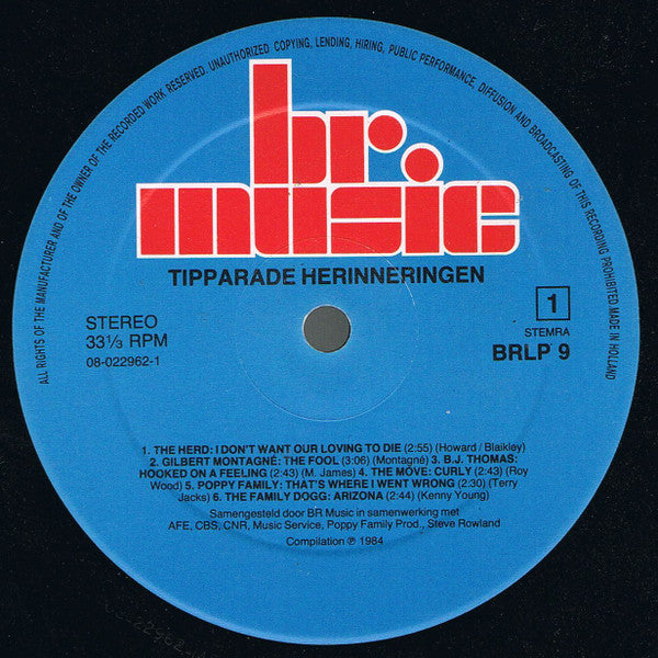 Various : Tip Parade Herinneringen (LP, Comp)