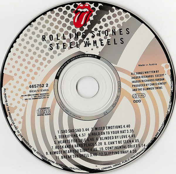 The Rolling Stones : Steel Wheels (CD, Album)