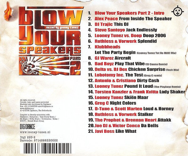 Looney Tunez : Blow Your Speakers Part 2 (CD, Comp, Mixed)