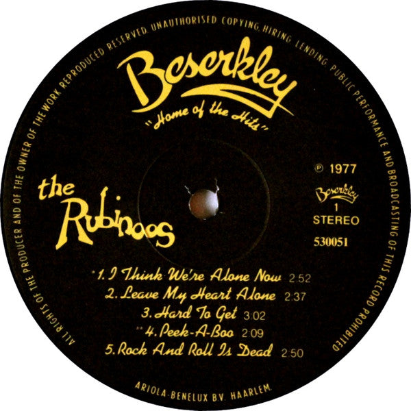 The Rubinoos : The Rubinoos (LP, Album)