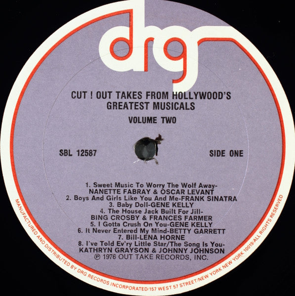 Various : Cut! Out Takes From Hollywoods Greatest Musicals Volume 2 (LP, Comp)