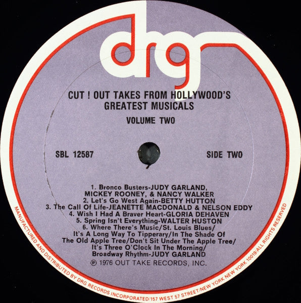 Various : Cut! Out Takes From Hollywoods Greatest Musicals Volume 2 (LP, Comp)