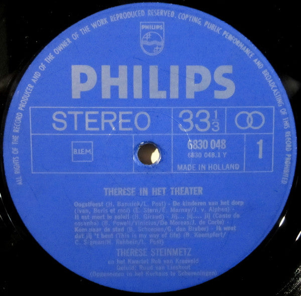 Thérèse Steinmetz : Thérèse In Het Theater (LP, Album)