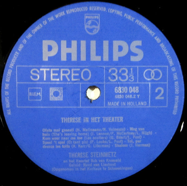 Thérèse Steinmetz : Thérèse In Het Theater (LP, Album)