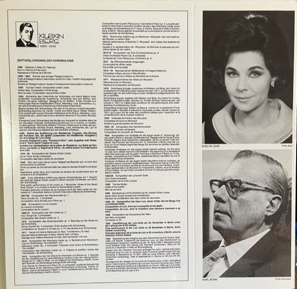 Alban Berg, Evelyn Lear, Patricia Johnson (3), Dietrich Fischer-Dieskau, Donald Grobe, Orchester Der Deutschen Oper Berlin, Karl Böhm : Lulu (3xLP)