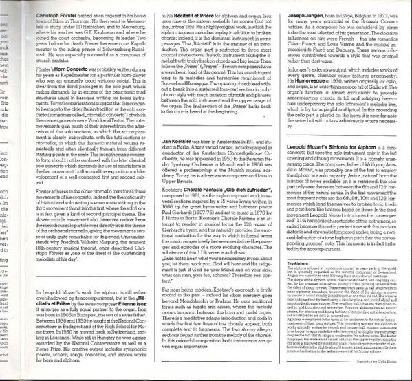 Manfred Maurischat, Ralf Bölting : Horn  Alphorn  Orgel (LP)