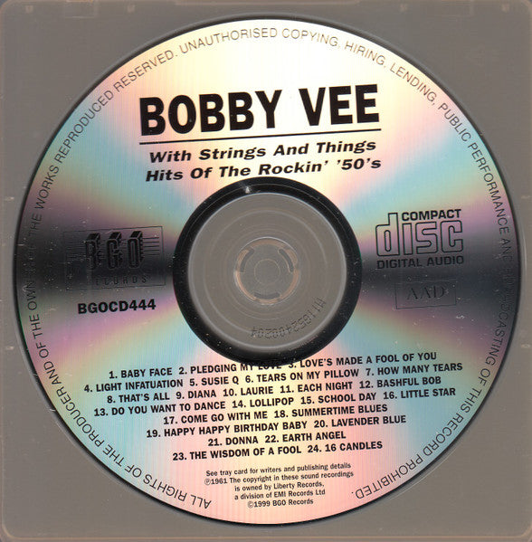 Bobby Vee : With Strings And Things / Sings Hits Of The Rockin' '50's (CD, Album, Comp, RM)