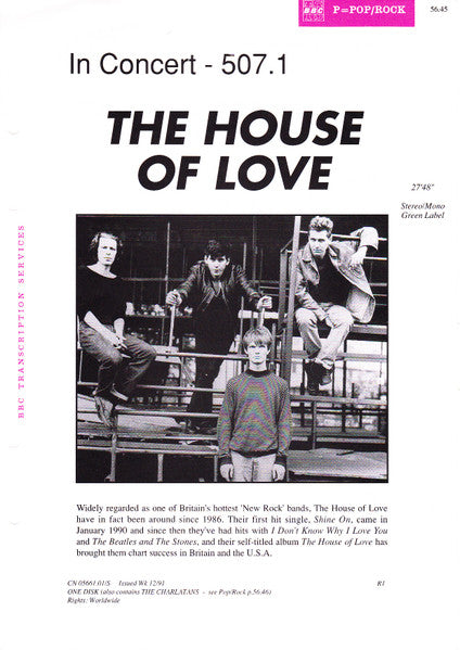 The House Of Love / The Charlatans : In Concert-507 (LP, Transcription)