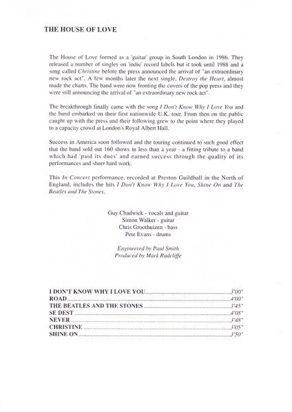 The House Of Love / The Charlatans : In Concert-507 (LP, Transcription)