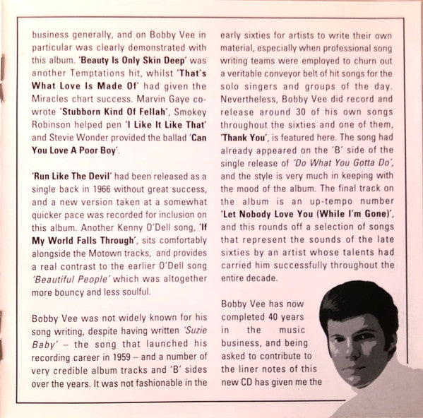 Bobby Vee : Just Today / Do What You Gotta Do (CD, Album, Comp)