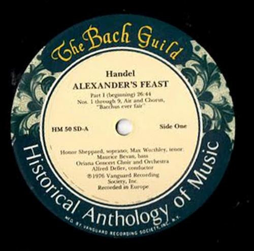 Georg Friedrich Händel, London Oriana Choir, Alfred Deller : Alexanders Feast (2xLP)