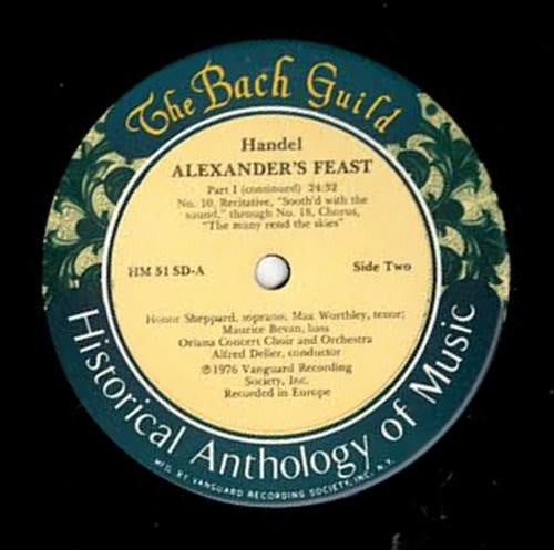 Georg Friedrich Händel, London Oriana Choir, Alfred Deller : Alexanders Feast (2xLP)