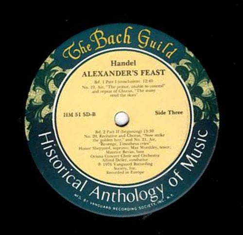 Georg Friedrich Händel, London Oriana Choir, Alfred Deller : Alexanders Feast (2xLP)