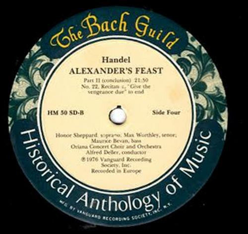 Georg Friedrich Händel, London Oriana Choir, Alfred Deller : Alexanders Feast (2xLP)