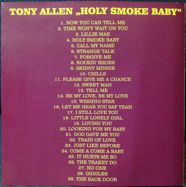 Tony Allen (5) : Holy Smoke Baby (CD, Comp, Ltd, RE)
