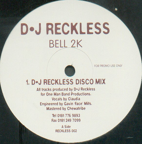 DJ Reckless (3) : Bell 2K (12", Promo)