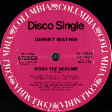 Johnny Mathis : Begin The Beguine / Gone, Gone, Gone (12", Single)