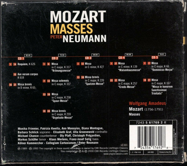 Wolfgang Amadeus Mozart : Mozart Masses  (5xCD, Comp)