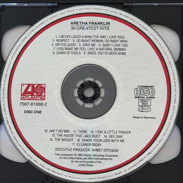 Aretha Franklin : 30 Greatest Hits (2xCD, Comp, RM, RP)