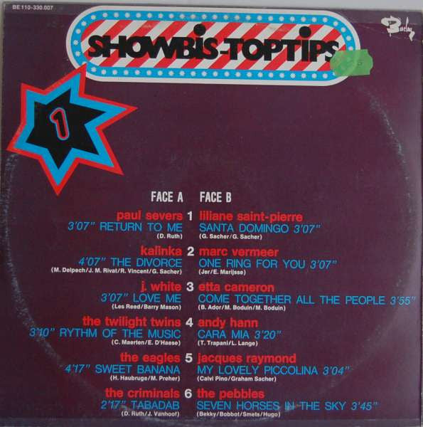 Various : Showbis Top Tips - 1 (LP, Comp)