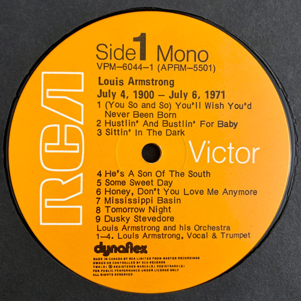 Louis Armstrong : July 4, 1900 / July 6, 1971 (2xLP, Comp, Mono, RM, Gat)