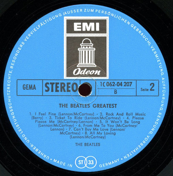 The Beatles : The Beatles' Greatest (LP, Comp, M/Print, RE)