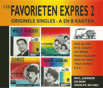 Various : Favorieten Expres 2 (Originele Singles - A En B Kanten) (2xCD, Comp, Enh)