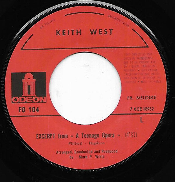 Keith West / Mark Wirtz Orchestra : Excerpt From "A Teenage Opera" / Theme From "A Teenage Opera" (7", Single)