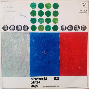 Slovenski Oktet : Slovenski Oktet Poje (LP)