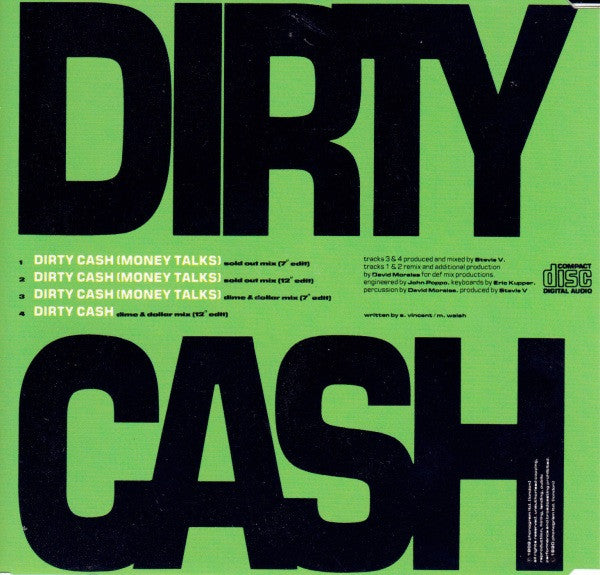 Adventures Of Stevie V. : Dirty Cash (CD, Single)