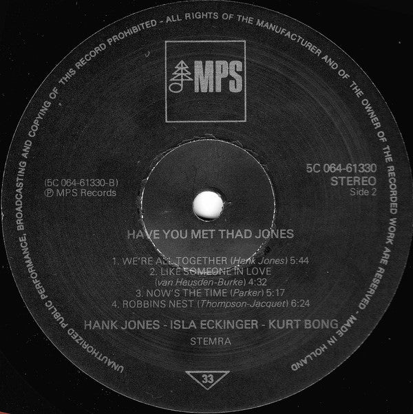 Hank Jones Trio : Have You Met This Jones? (LP, Album)