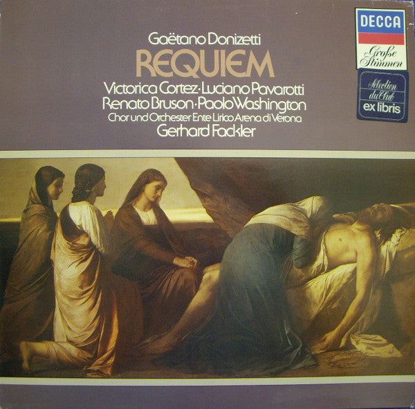 Gaetano Donizetti, Viorica Cortez, Luciano Pavarotti, Renato Bruson, Paolo Washington, Orchestra Ente Lirico Arena Di Verona, Gerhard Fackler : Requiem (LP, Album)