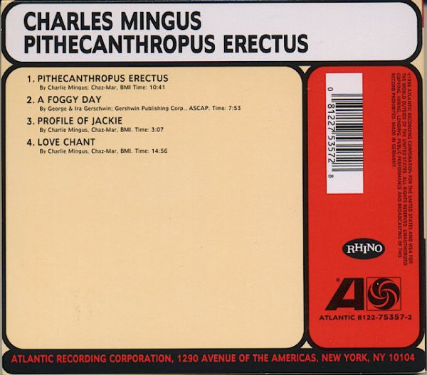 Charles Mingus Jazz Workshop : Pithecanthropus Erectus (CD, Album, RE, RM, Dig)