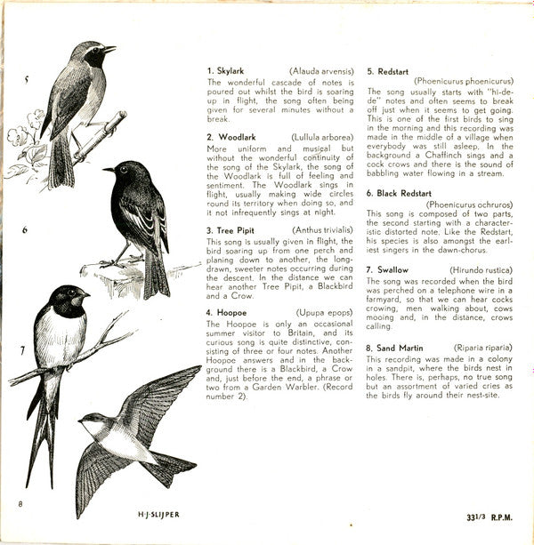 Hans A. Traber : Listen The Birds 5 = Hoor De Vogels 5 (7")