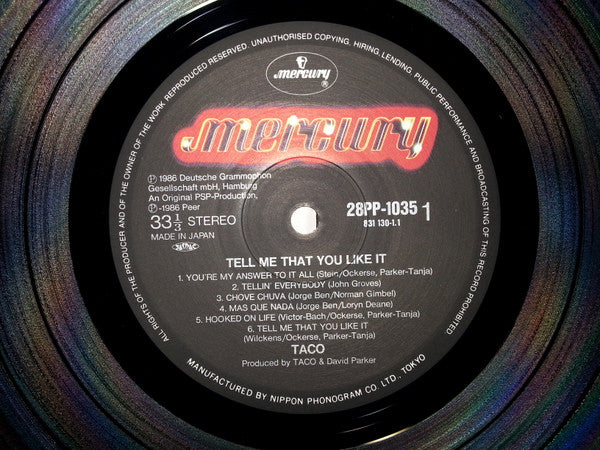 Taco : Tell Me That You Like It (LP, Album)