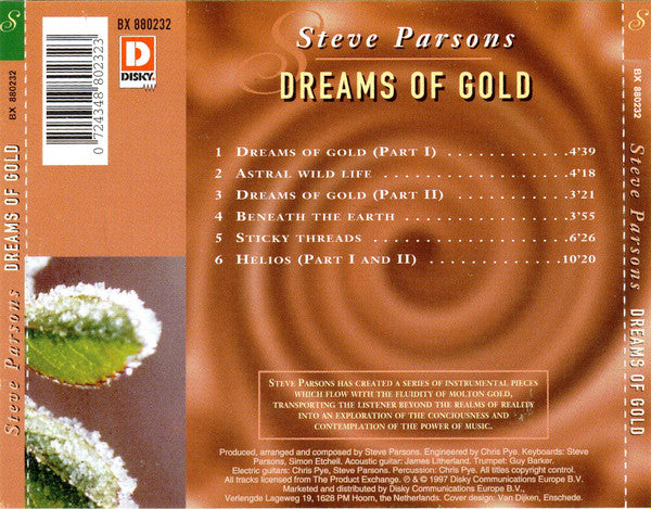 Steve Parsons (6) : Dreams Of Gold (CD, RE)
