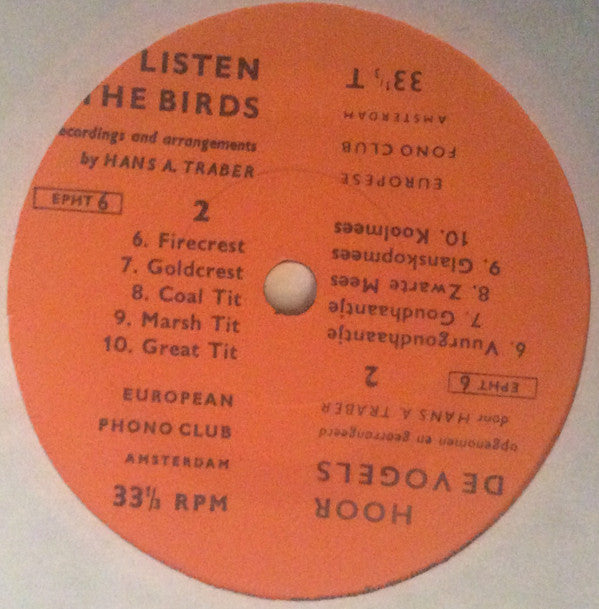 Hans A. Traber : Listen The Birds 2 = Hoor De Vogels 2 (7", EP)